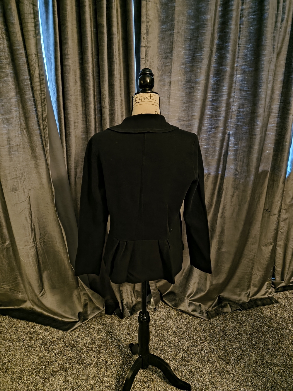 LOFT Black Peplum Double-Breasted Women's Blazer - Picture 2 of 4